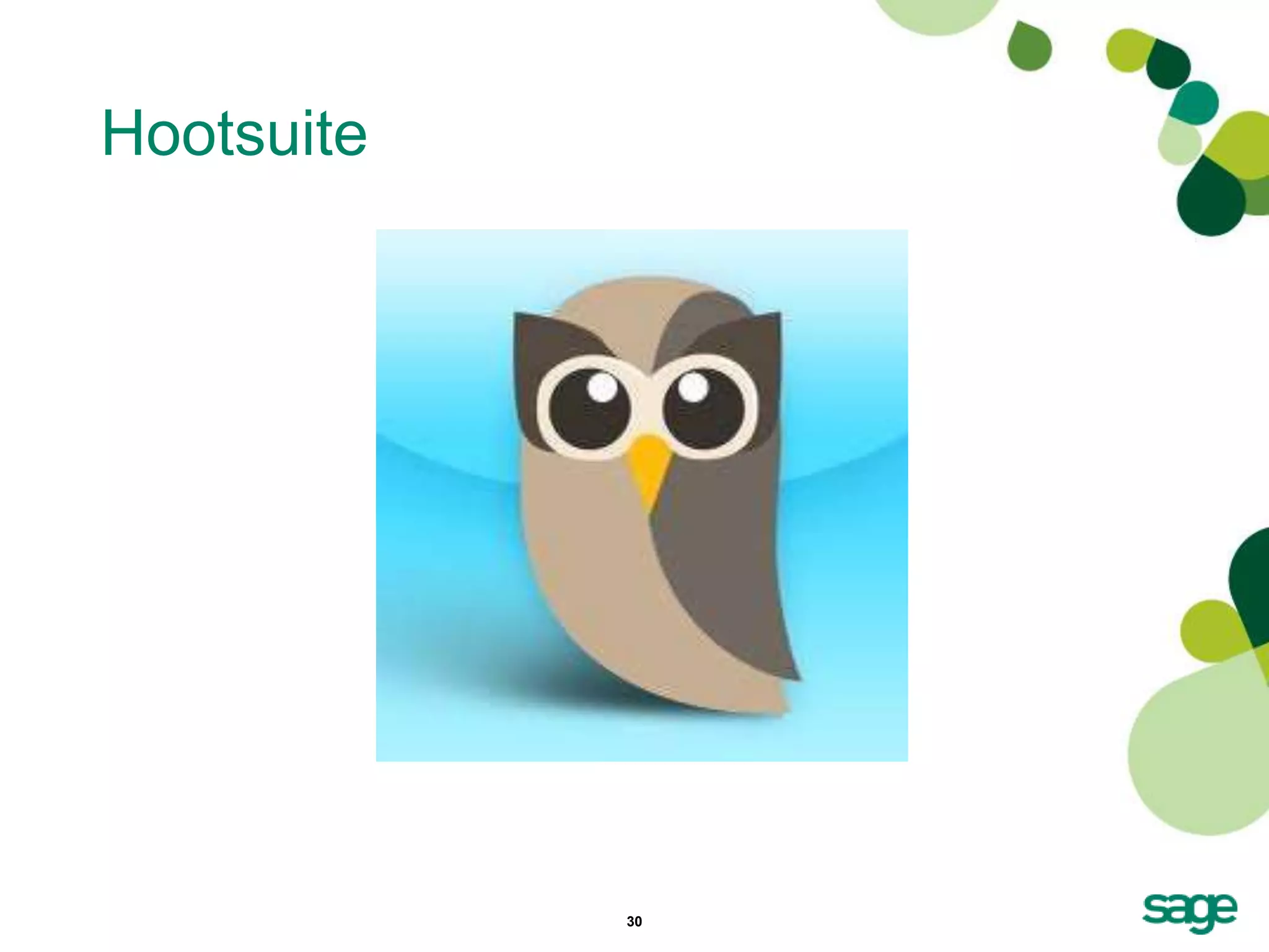Hootsuite




            30
 