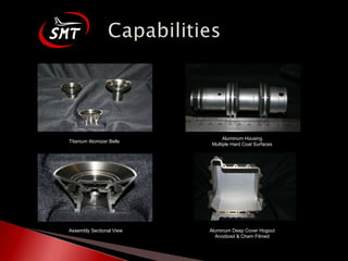 Titanium Atomizer Bells Assembly Sectional View Aluminum Housing Multiple Hard Coat Surfaces Aluminum Deep Cover Hogout Anodized & Chem Filmed 