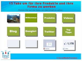 Facebook Fan Page Beispiel
   Klicken Sie auf die Seite, um den Inhalt zu sehen
 