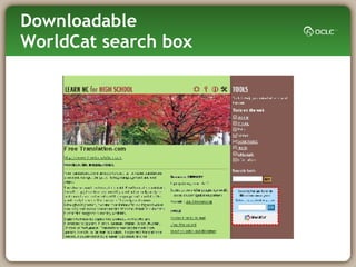 Downloadable  WorldCat search box 