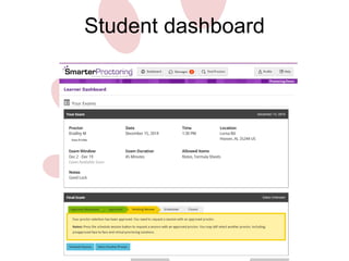 Student dashboard 
 