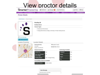 View proctor details 
 