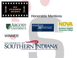 Honorable Mentions 
WINNER 
 