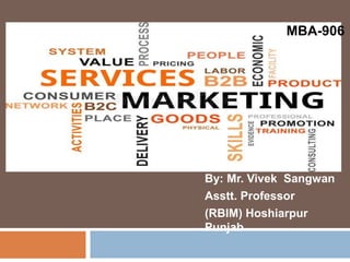 By: Mr. Vivek Sangwan
Asstt. Professor
(RBIM) Hoshiarpur
Punjab
MBA-906
 