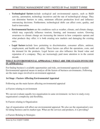 Strategic Management Unit 1 notes | PDF