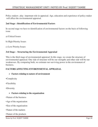 Strategic Management Unit 1 notes | PDF