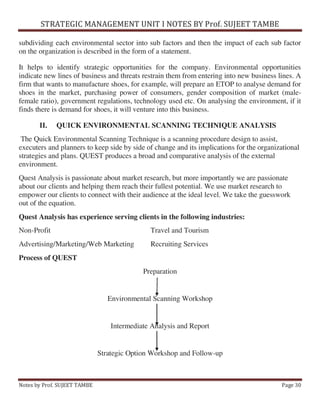 Strategic Management Unit 1 notes | PDF