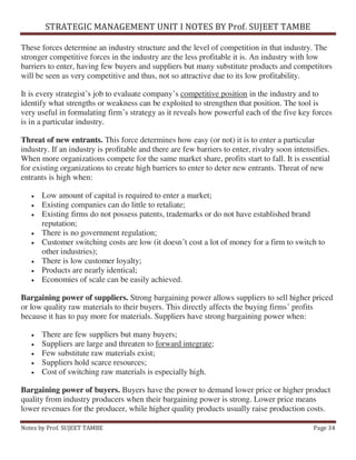 Strategic Management Unit 1 notes | PDF