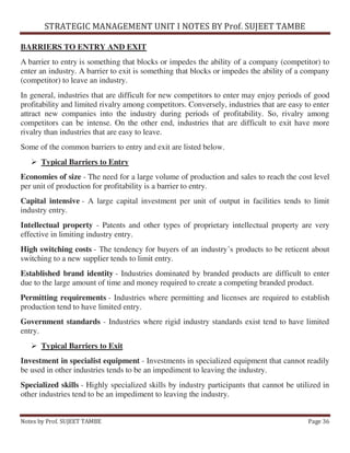 Strategic Management Unit 1 notes | PDF