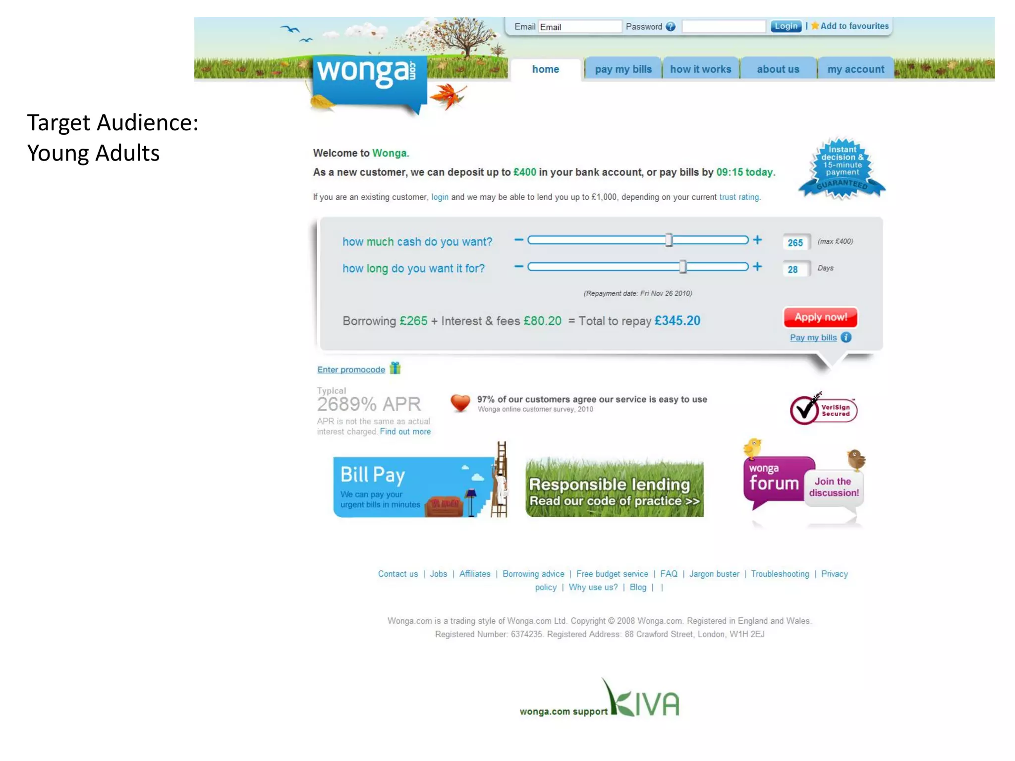 Target Audience:
Young Adults
 