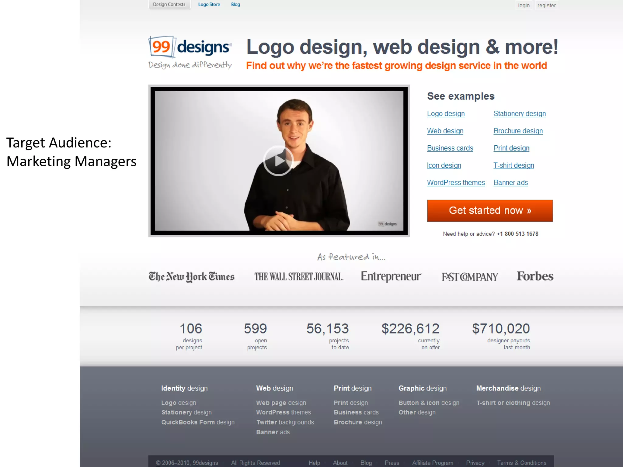 Target Audience:
Marketing Managers
 