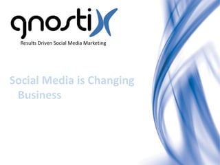 Results Driven Social Media Marketing




Social Media is Changing
 Business
 