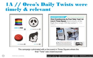 CeeLo Green & Maria Popova. On the
same slide.




  PROPRIETARY & CONFIDENTIAL
                               tweet along: @rosiesiman / @360i / #SMWcontent
                                                                            20
 