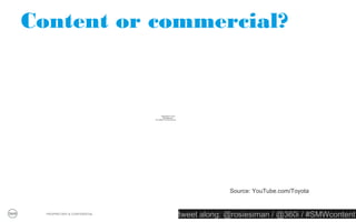 Content or commercial?




                                                 Source: Quibids.com


  PROPRIETARY & CONFIDENTIAL
                               tweet along: @rosiesiman / @360i / #SMWcontent
                                                                            7
 