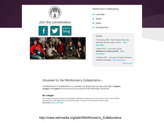 http://meta.wikimedia.org/wiki/WikiWomen's_Collaborative
 