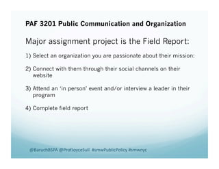 Making the Connection: Social Media and Public Policy with ...