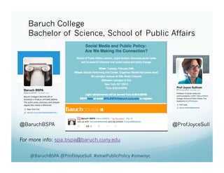 Making the Connection: Social Media and Public Policy with ...