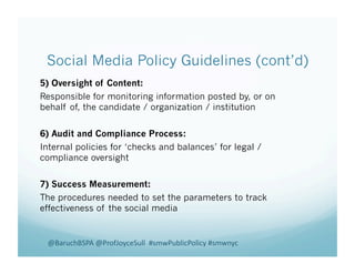 Making the Connection: Social Media and Public Policy with ...