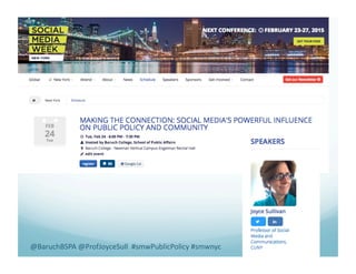 Making the Connection: Social Media and Public Policy with ...