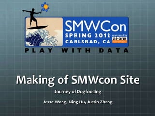 Making of SMWcon Site
         Journey of Dogfooding

    Jesse Wang, Ning Hu, Justin Zhang
 