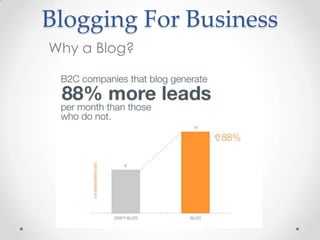 Blogging For Business
Why a Blog?
 