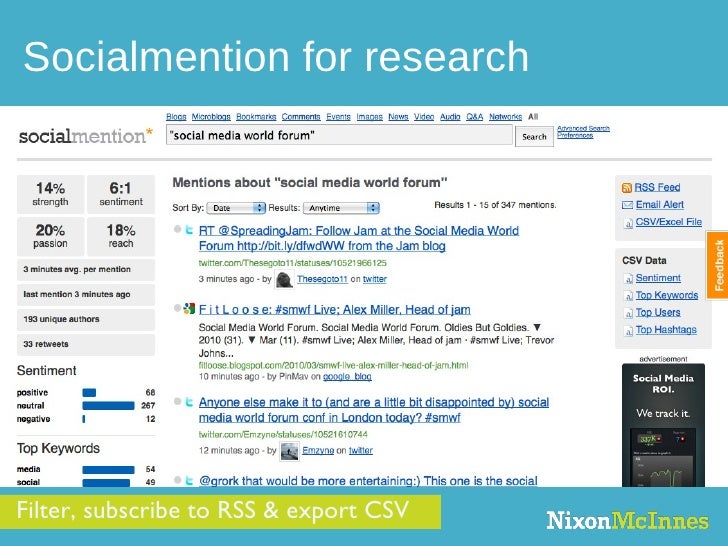 Free Tools for Social Media (research and measurement)