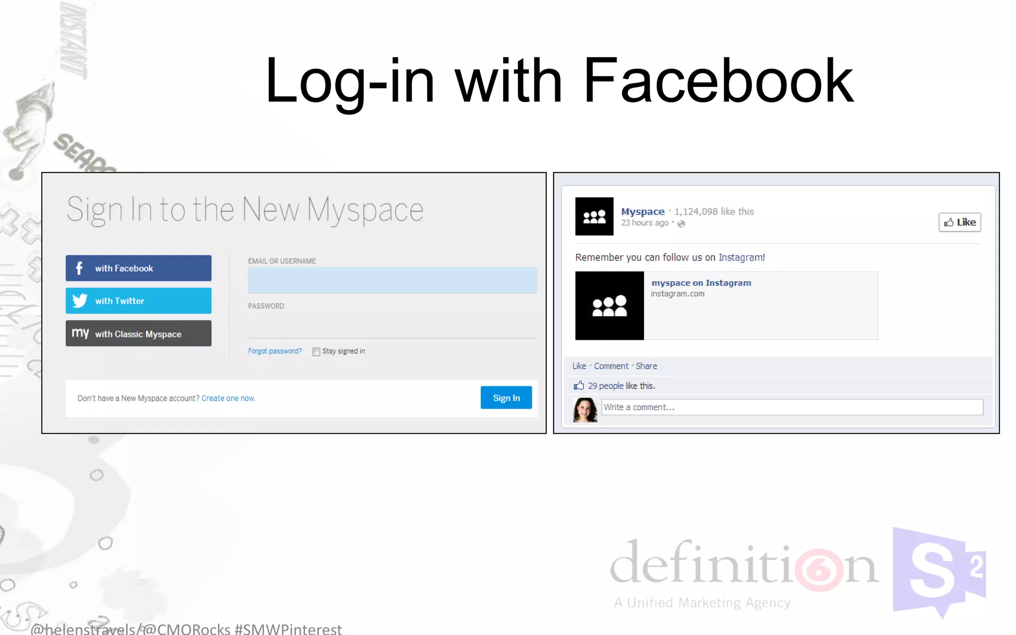 Log-in with Facebook
 