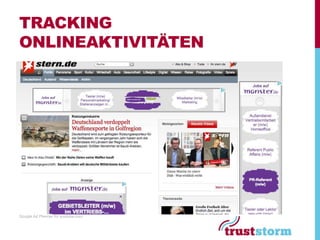 TRACKING
ONLINEAKTIVITÄTEN




Google Ad Planner für youtube.com
 