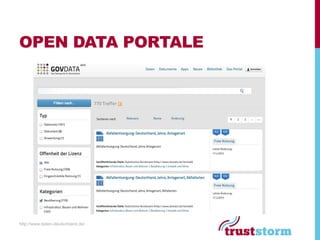 OPEN DATA PORTALE




http://www.daten-deutschland.de/
 