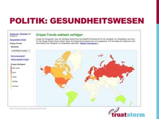 POLITIK: GESUNDHEITSWESEN




http://www.google.org/flutrends/intl/de/
 