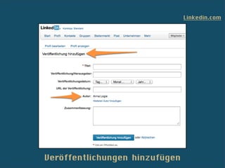 Linkedin.com




Veröffentlichungen hinzufügen
 