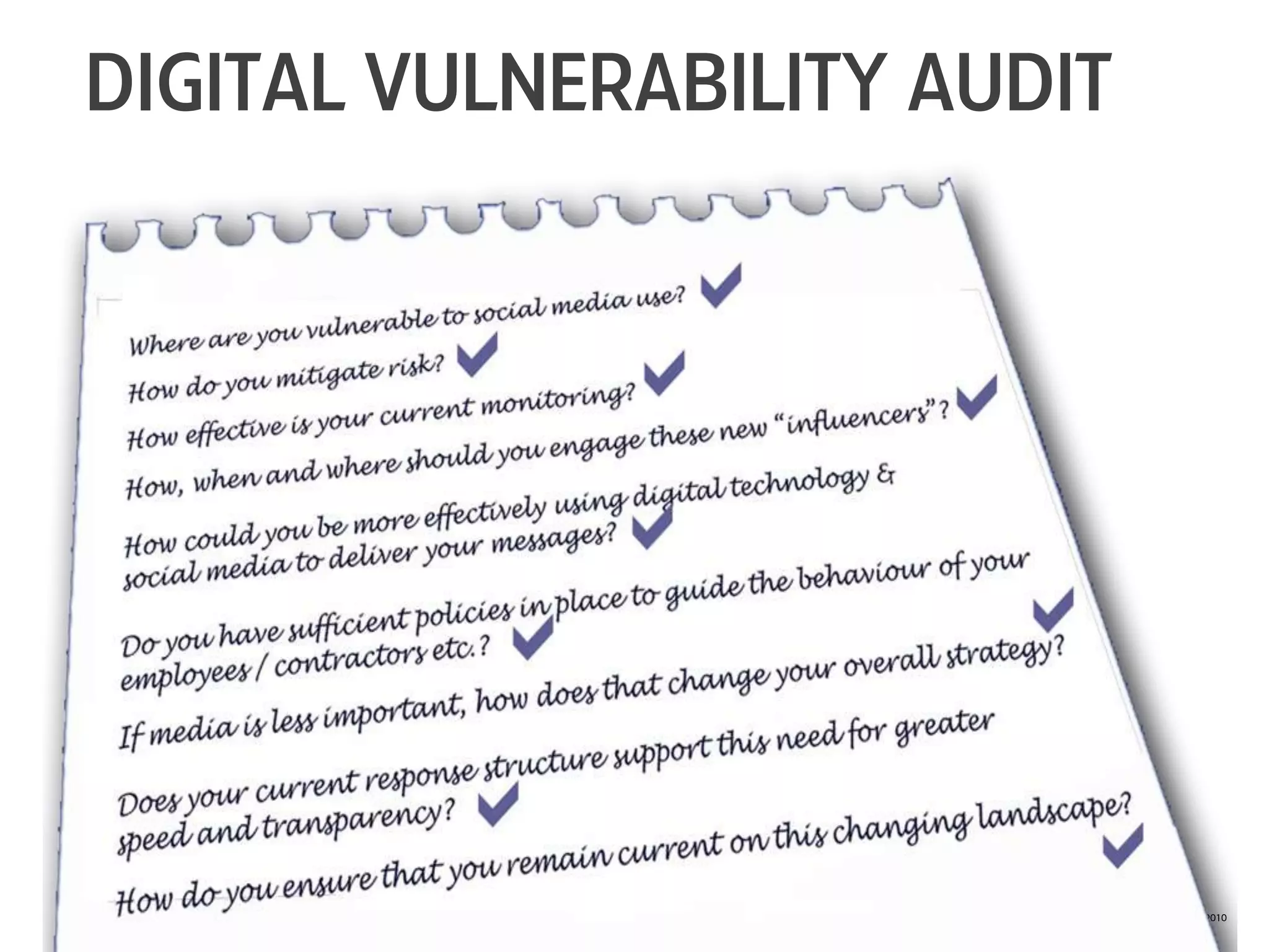 Digital Vulnerability Audit