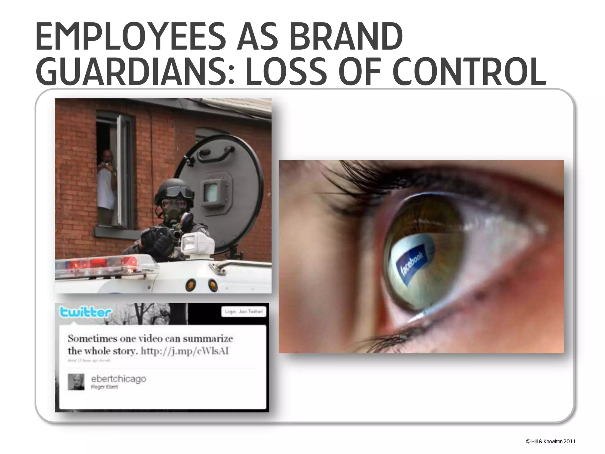 Employees as Brand Guardians: Loss of Control© Hill & Knowlton 2011