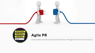 Agile  PR  
Come  rendere  più  eﬃcaci  le  a0vità  di  Inﬂuencer  Management  (facendo  meno  fa;ca)  
 