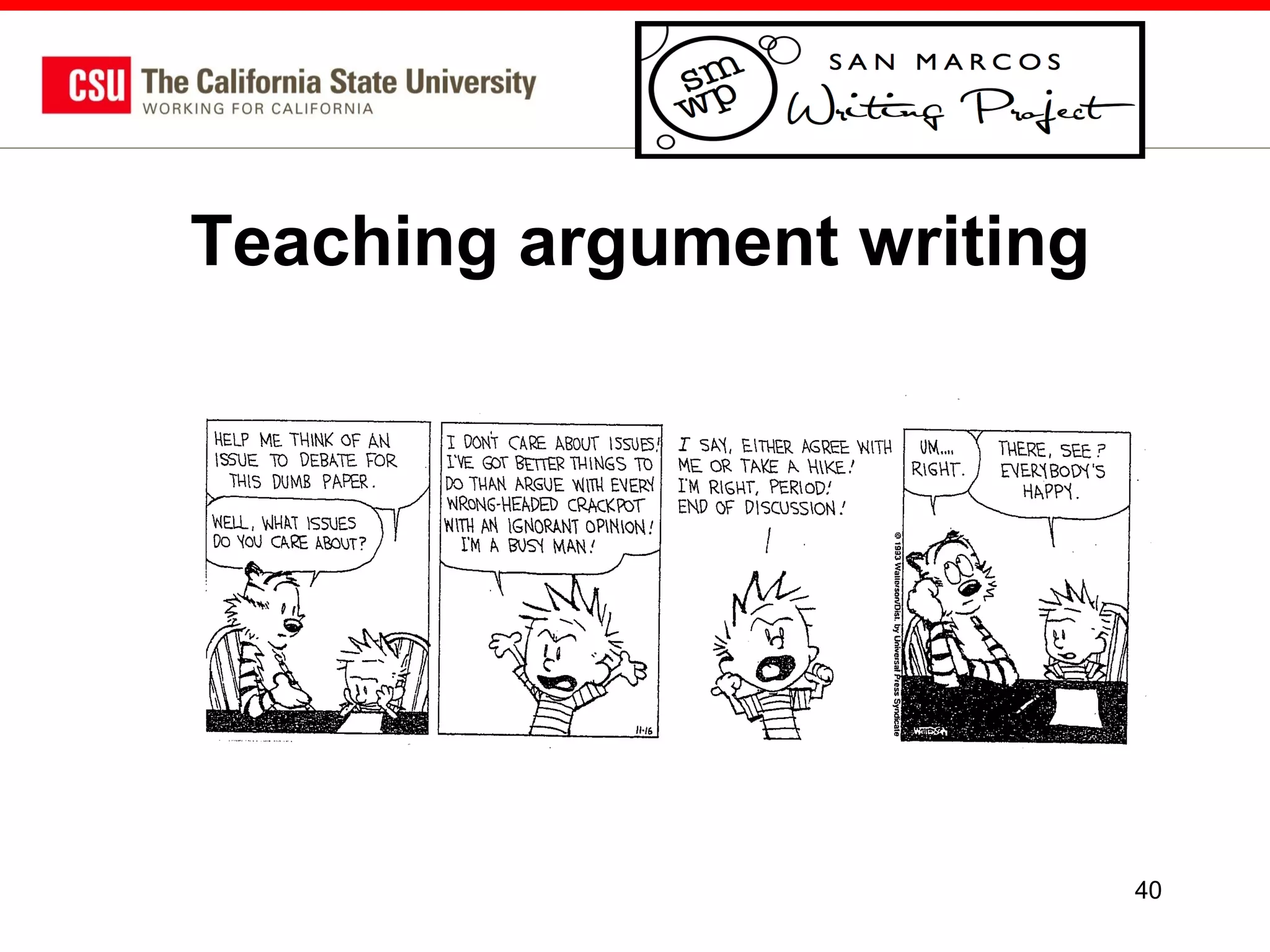 Teaching argument writing

40

 