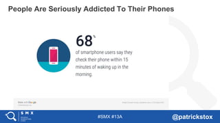 #SMX #13A @patrickstox
People Are Seriously Addicted To Their Phones
 
