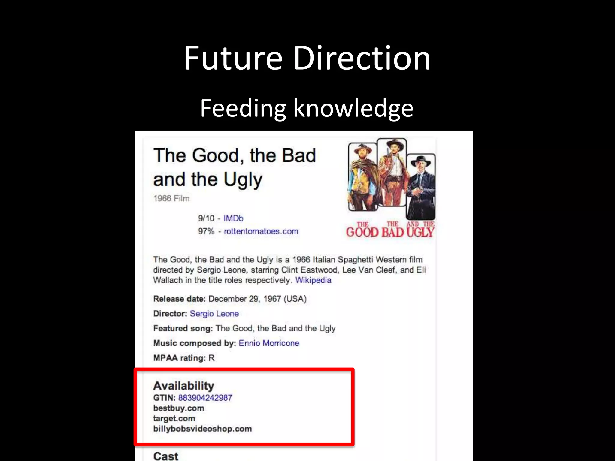 Future Direction
Feeding knowledge
 