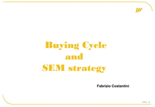 PG. 1 
Buying Cycle 
and 
SEM strategy 
Fabrizio Costantini 
 