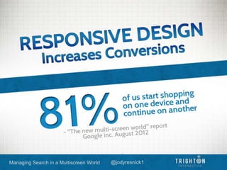 Managing Search in a Multiscreen World @jodyresnick1
 