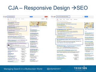 Managing Search in a Multiscreen World @jodyresnick1
CJA – Responsive Design SEO
 