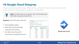 pa.ag@peakaceag @basgr from @peakaceag68
#6 Google Cloud Dataprep
Clean and process the data. Afterwards, combine these va...