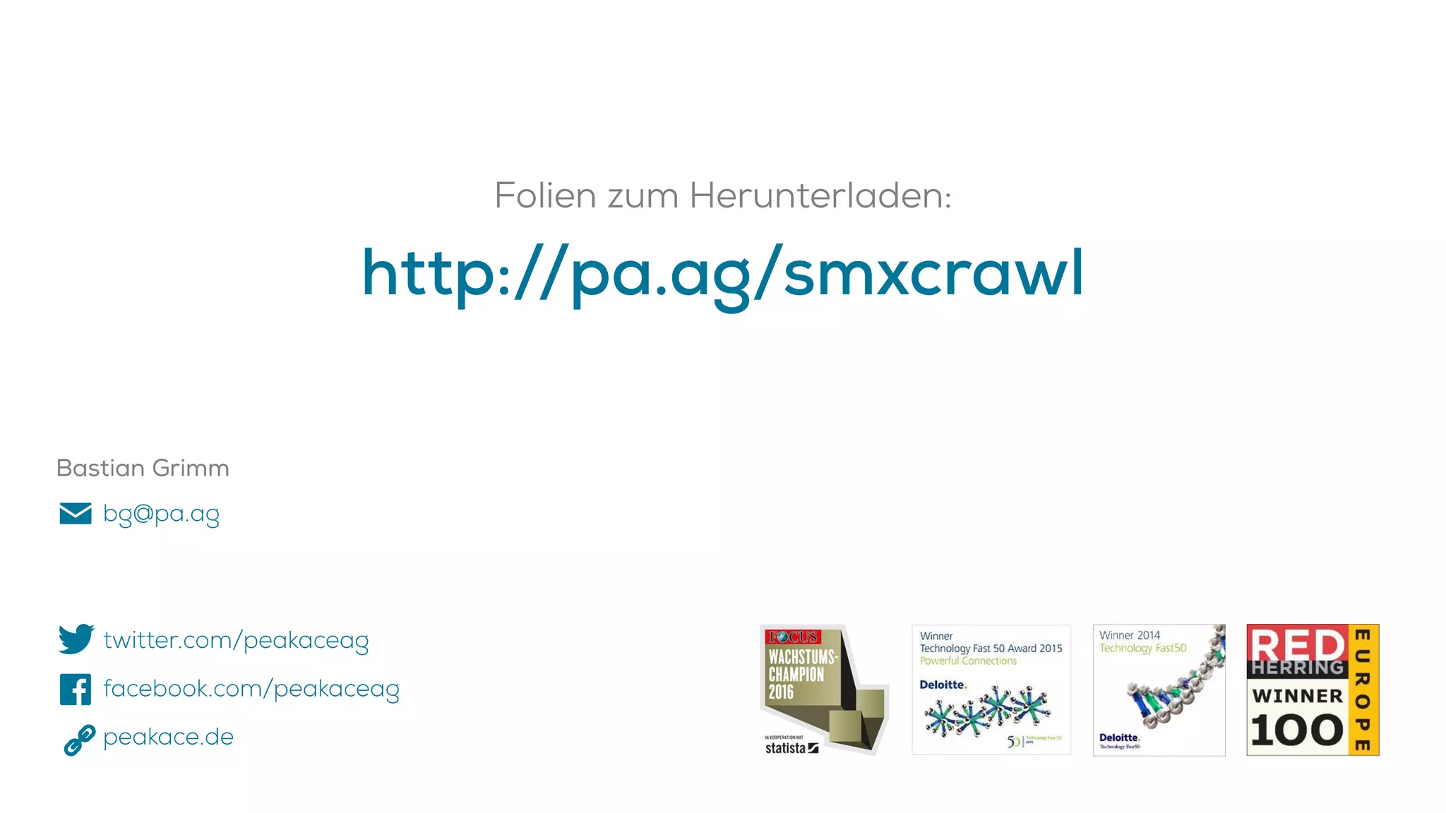 Crawl Budget Optimization - SMX München 2016