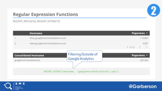 @Garberson
Important: LikeYour
”IF” Function in Excel
Filtering Outside of
Google Analytics
 