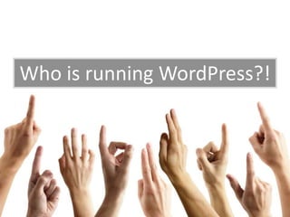 Who is running WordPress?!
 