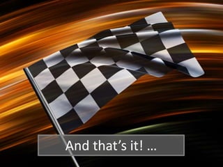 OMCap 2011 - Online Marketing Konferenz Berlin




                      And that’s it! …
13.10.2011                                                    78
 