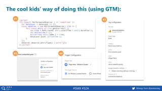 #SMX #32A @basgr from @peakaceag
The cool kids’ way of doing this (using GTM):
#1 #3
#2 #4
 