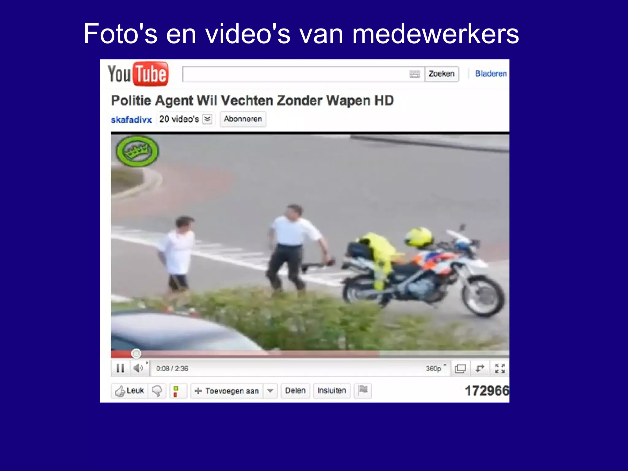Foto's en video's van medewerkers 