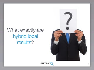 What exactly are
 hybrid local
   results?



                   7
 