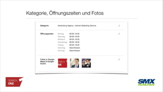 Kategorie, Öffnungszeiten und Fotos
 