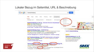 Lokaler Bezug im Seitentitel, URL & Beschreibung
 
